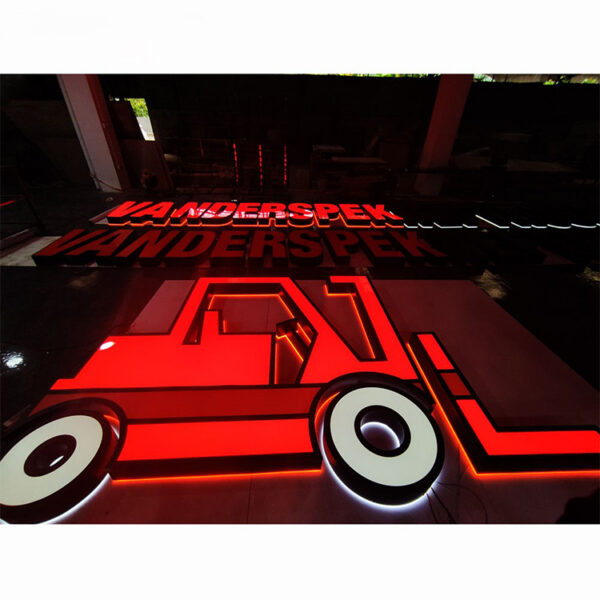 3D Acrylic Car Logo Sign with Multi-Effect LED Illumination