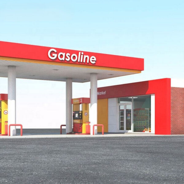 3D LED Gas Station Canopy Sign with Illuminated Logo Display (3) 3D LED Gas Station Canopy Sign with Illuminated Logo Display