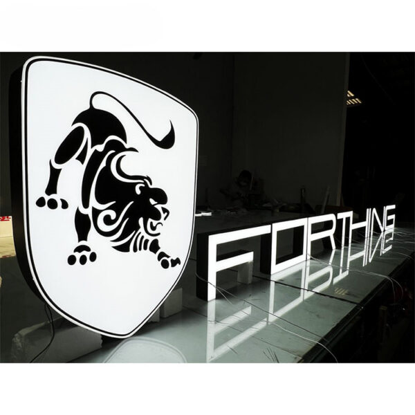 3D Metal LED Car Logo Sign for Automotive Showroom Walls