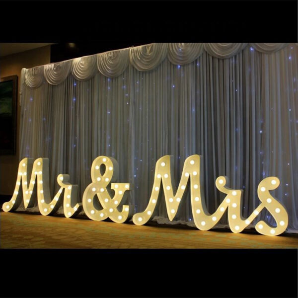 Letras luminosas LED «Marry Me» de 4 pés para decorações de pedidos de casamento