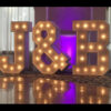 Letras luminosas LED rústicas em metal de 4 pés para decoração de casamentos