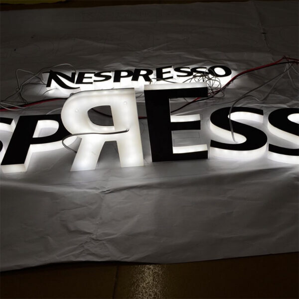 Acrylic LED Backlit Letters for Outdoor Commercial Brand Displays