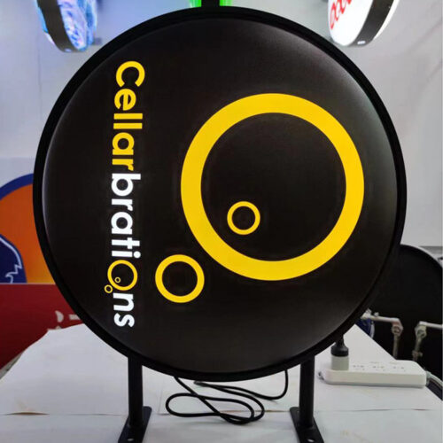 Aluminum Circular LED Blister Light Box for Hanging Retail Advertising