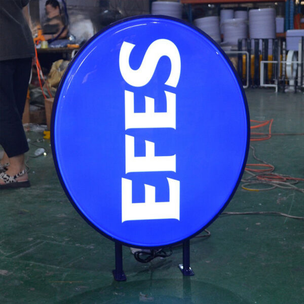Aluminum Circular LED Blister Light Box for Hanging Retail Advertising