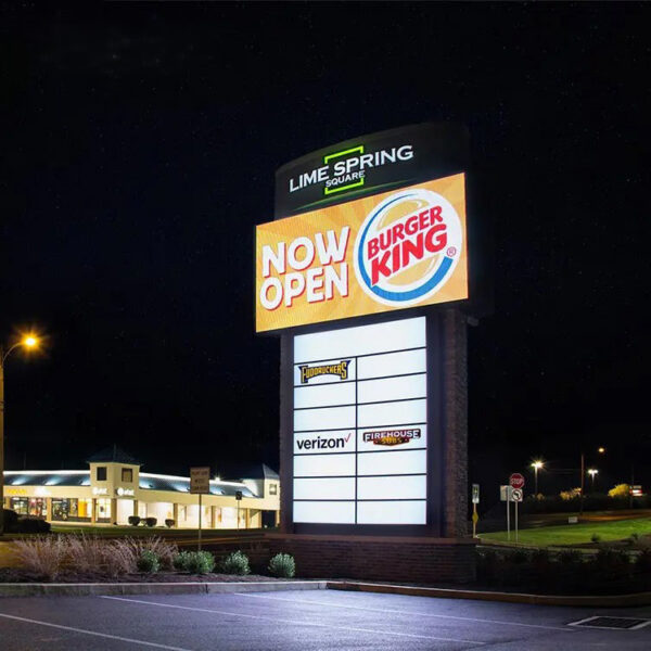 Aluminum LED Map Directory Wayfinding Pylon for Hotels and Malls