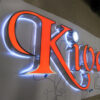 Backlit 3D Letter Sign Board with Decorative Wall Panel