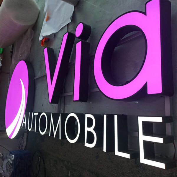 Colorful 3D Frontlit LED Channel Letters for Shop Logo Signage