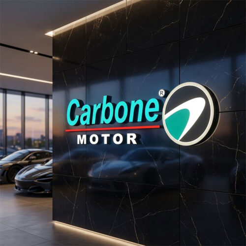 Custom 3D LED Car Logo Sign with Stainless Steel Returns