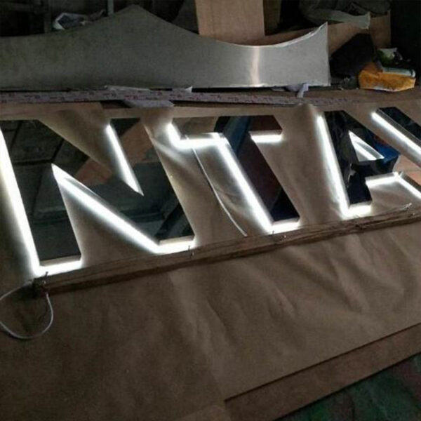Custom Acrylic LED Backlit Logo Letters for Retail and Office Interiors