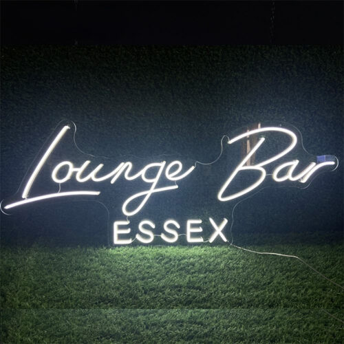 Letras luminosas personalizadas em acrílico com LED e efeito néon para cenários de casamento