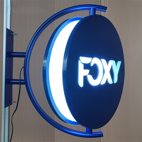 Custom-Shaped Acrylic Blister LED Light Box for Storefront Wall Advertising