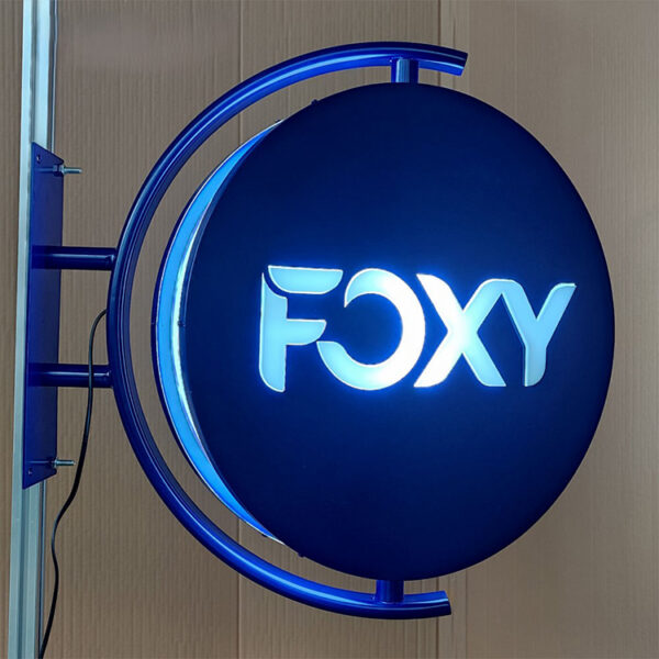 Custom-Shaped Acrylic Blister LED Light Box for Storefront Wall Advertising