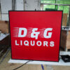 Double-Sided Acrylic LED Blade Light Box for Outdoor Storefront Branding