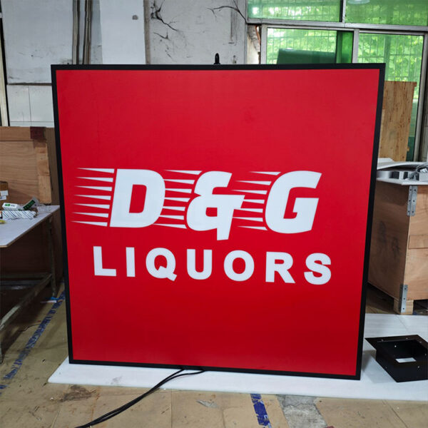 Double-Sided Acrylic LED Blade Light Box for Outdoor Storefront Branding