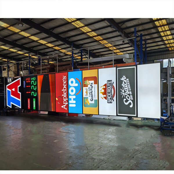 Double-Sided Aluminum LED Fuel Price Pylon for Service Station Forecourts