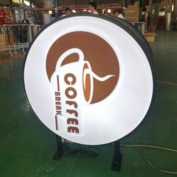 Double-Sided LED Advertising Light Box with Optional Post Mount