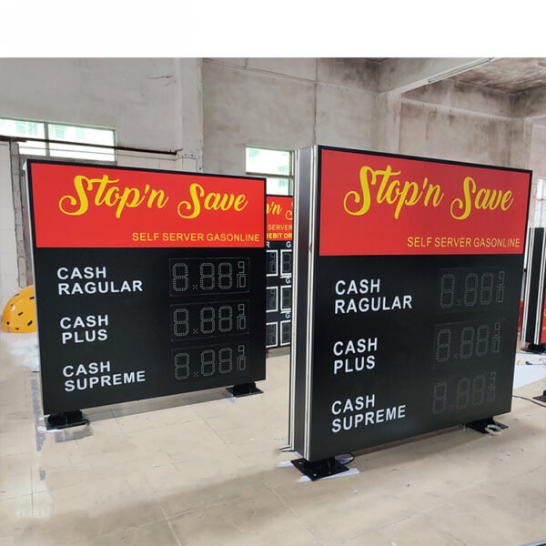 Dual-Face LED Gas Pump Topper with RF Price Control