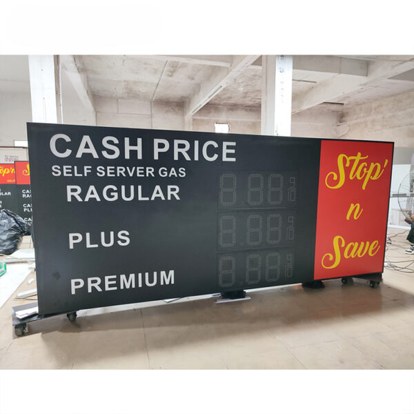 Dual-Face LED Gas Pump Topper with RF Price Control