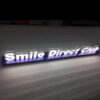Dual-Lit Acrylic Channel Letters with Clear Back Panel for Commercial Walls