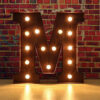 Letras luminosas LED em aço inoxidável, independentes, para exposições em eventos