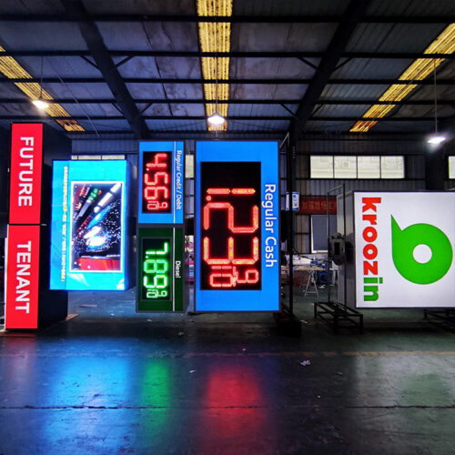 Freestanding 3D LED Wayfinding Pylon for Commercial Site Entrances