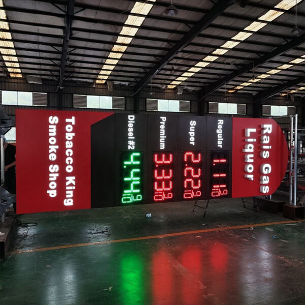 Freestanding LED Gas Station Pylon Sign with Fuel Price Board Freestanding LED Gas Station Pylon Sign with Fuel Price Board