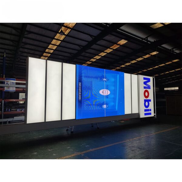 Freestanding Stainless Steel LED Wayfinding Pylon with Illuminated 3D Letters