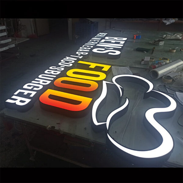 Front-Lit Epoxy Resin LED Letters for Retail and Commercial Facades