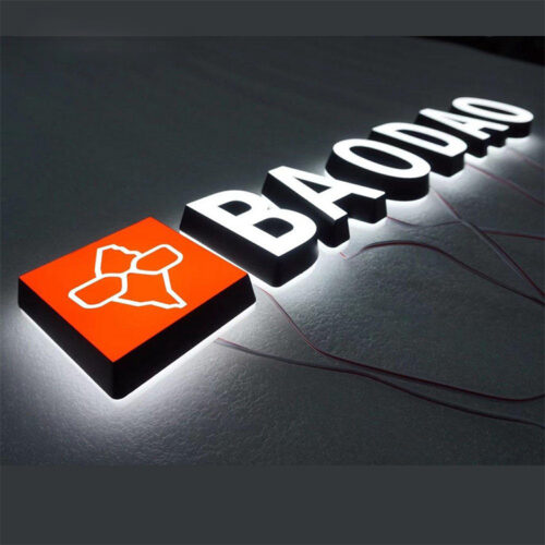 Gold-Finish Front and Back Lit Channel Letters for Restaurant Branding