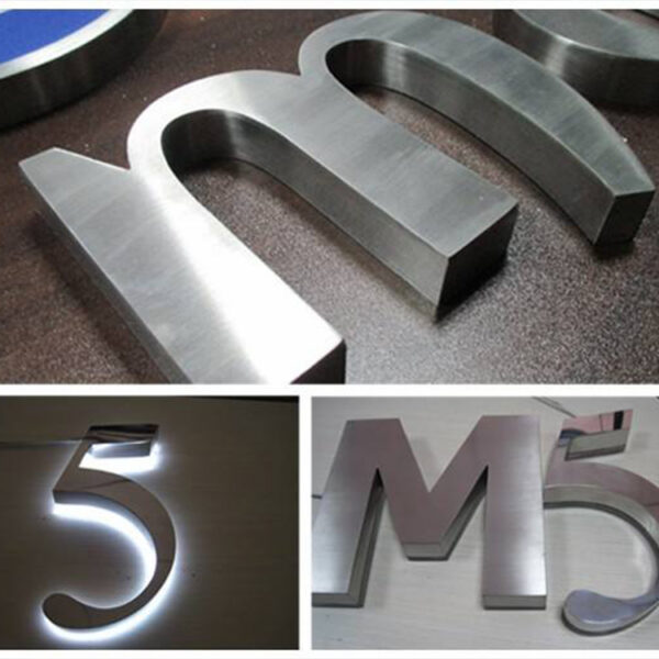 Gold-Finish Reverse-Lit Metal Letters for Office Reception Branding