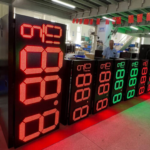 IP66 Aluminum LED Gas Price Pylon with Illuminated Canopy Fascia
