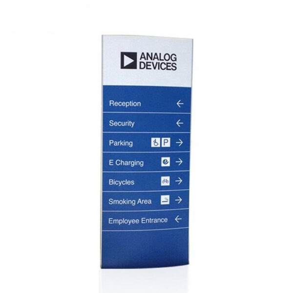 Illuminated Campus Wayfinding Pylon Sign for Vehicle and Visitor Guidance