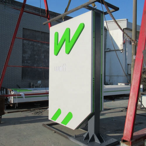 Illuminated Real Estate Message Pylon for Roadside Property Entrances Illuminated Real Estate Message Pylon for Roadside Property Entrances