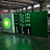 Internally Illuminated Stainless Steel Message Pylon for Roadside Commercial Sites