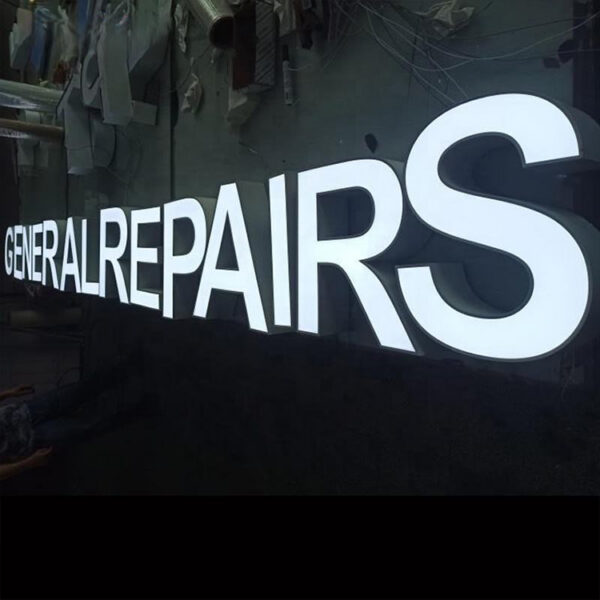 Laser-Engraved Acrylic LED Frontlit Letters for Outdoor Wall Branding