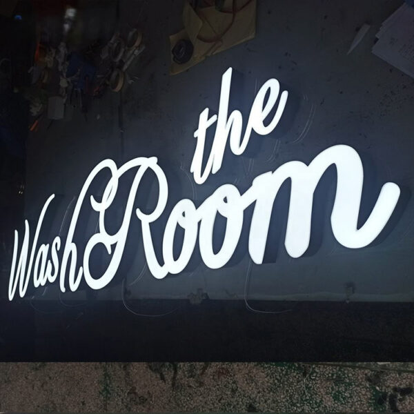 Laser-Engraved Acrylic LED Frontlit Letters for Outdoor Wall Branding