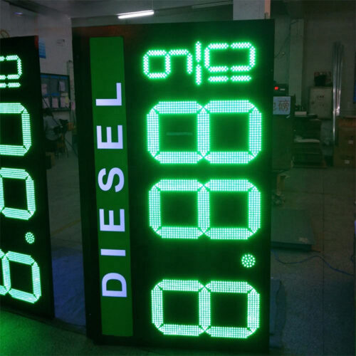 Modular 7-Segment LED Gas Price Display with Remote Number Control