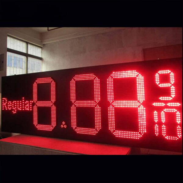 Modular 7-Segment LED Gas Price Display with Remote Number Control