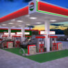 Modular LED Petrol Station Canopy Fascia with Illuminated Identity Panels Modular LED Petrol Station Canopy Fascia with Illuminated Identity Panels