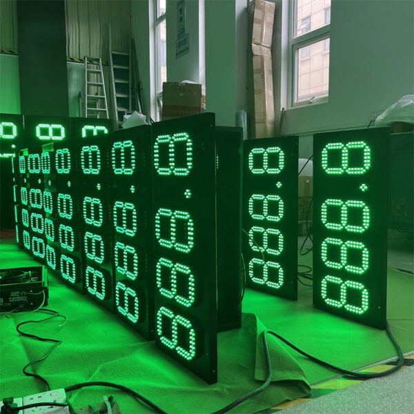 Multi-Color 7-Segment LED Fuel Price Module with RF Control