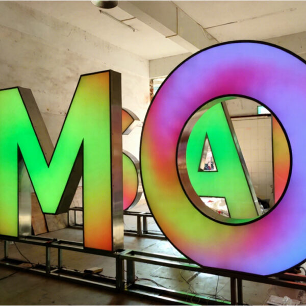 Multi-Mode Acrylic Car Logo Sign with Stainless Steel Channels