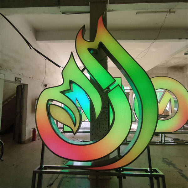 Multi-Mode Acrylic Car Logo Sign with Stainless Steel Channels