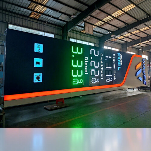 Outdoor LED Gas Price Pylon Sign with Digital Display Outdoor LED Gas Price Pylon Sign with Digital Display