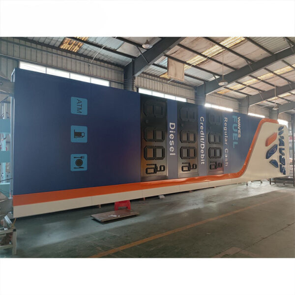 Outdoor LED Gas Price Pylon Sign with Digital Display