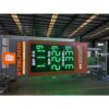 Outdoor LED Gas Station Pylon Sign with Digital Price Display