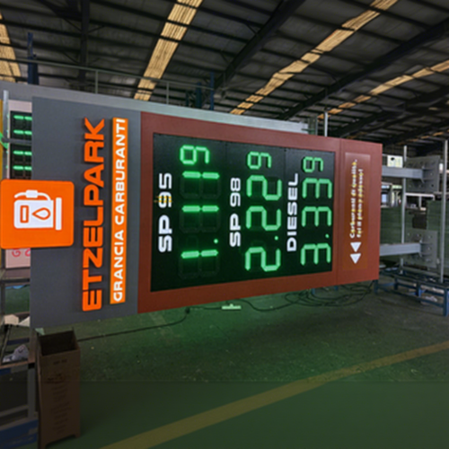 Outdoor LED Gas Station Pylon Sign with Digital Price Display Outdoor LED Gas Station Pylon Sign with Digital Price Display