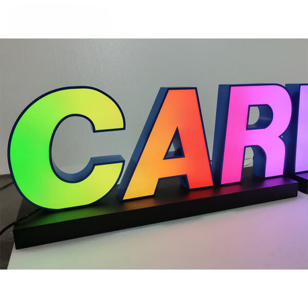 RGB Full-Color 3D Car Logo Sign for Car Wash Branding