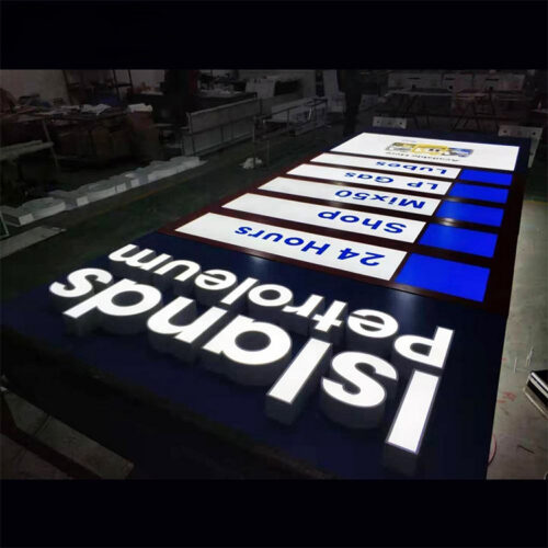Remote-Controlled LED Fuel Price Pylon for Gas Station Forecourts
