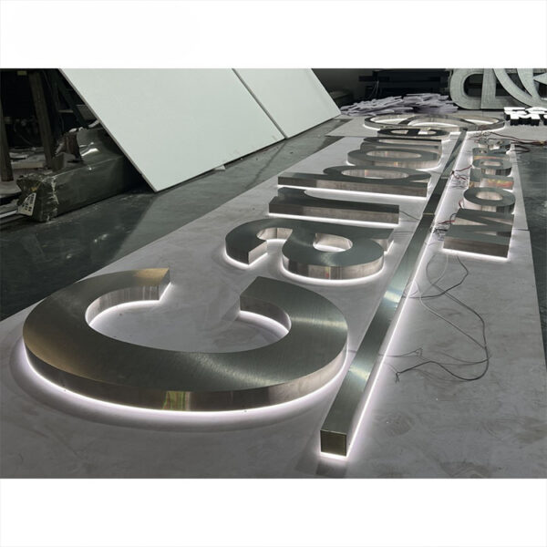 Reverse-Lit LED Channel Letters for Corporate Wall Branding
