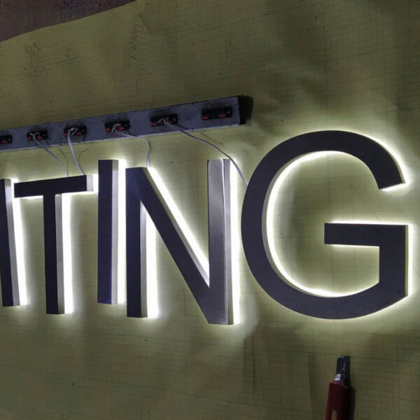 Reverse-Lit LED Channel Letters for Corporate Wall Branding